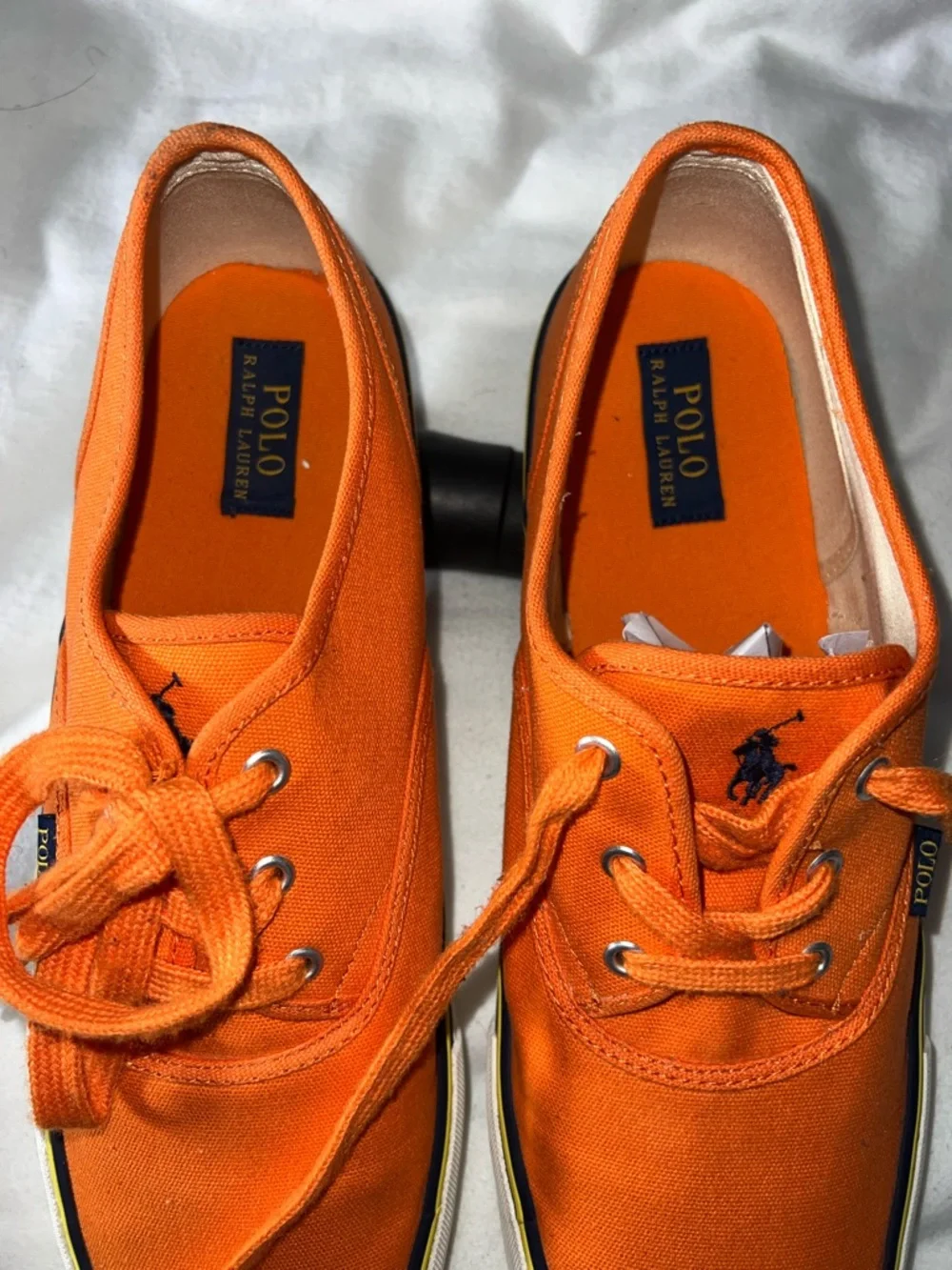 Polo by Ralph Lauren Orange Canvas Low-Top Sneakers “Size 15D”